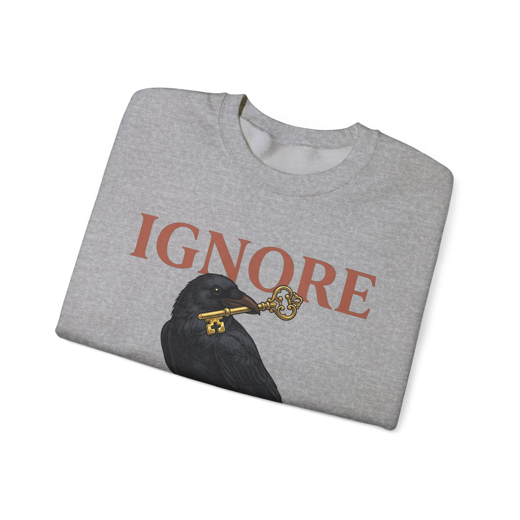 Black Bird Key Sweatshirt Funny Alternative Gift Women Rustic Sweatshirt Key Sweatshirt Humor Fan Vintage Sweatshirt Alternative Graphic Doodle Antique Key