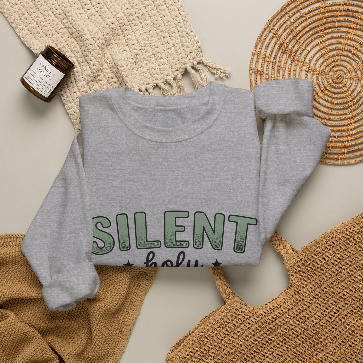 Holiday Text Sweatshirt Christmas Holiday Gift Women Playful Sweatshirt Typographic Sweatshirt Xmas Fan Festive Graphic Holiday Design Christmas