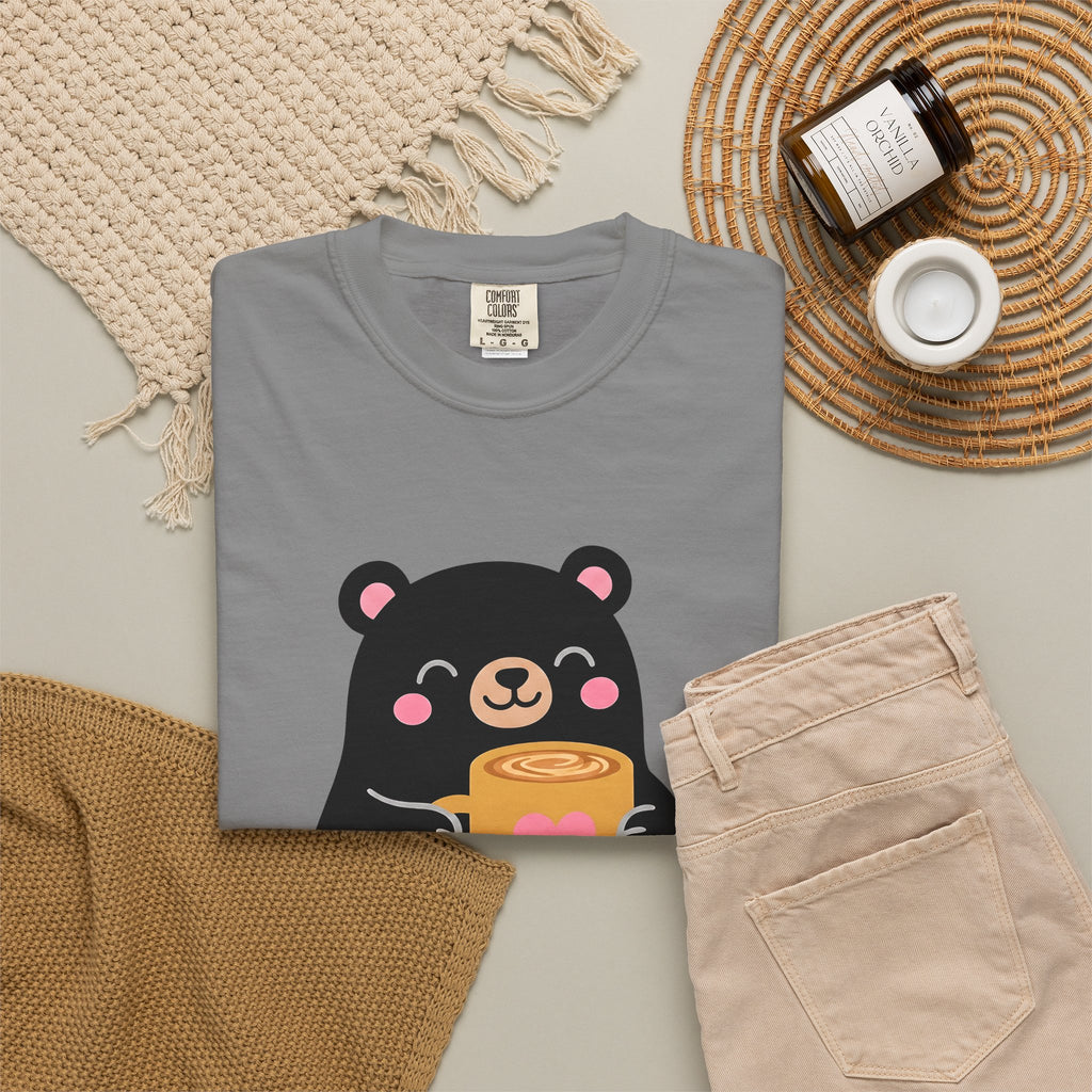 Bear Coffee Cup Coffee Animal Gift Cute Mug Coffee Fan Coffee Mug Kawaii Minimalist T-Shirt