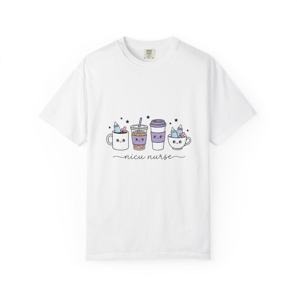 Adorable Coffee T-Shirt T-Shirt Nurse Espresso Gift Women Chibi T-Shirt Coffee Cup T-Shirt Healthcare Enthusiast Cartoon T-Shirt Coffee Graphic Sketch