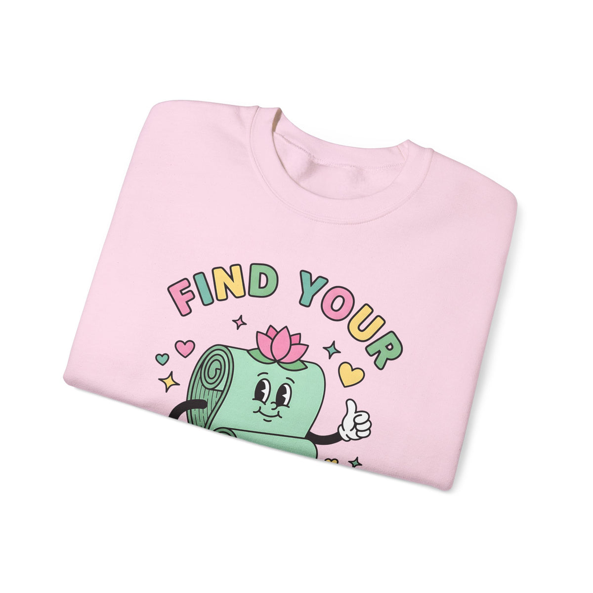 Workout Mat Design Sweatshirt Yoga Relaxation Gift Women Doodle Sweatshirt Exercise Mat Sweatshirt Yoga Enthusiast Hand Drawn Sweatshirt Calming Illustration