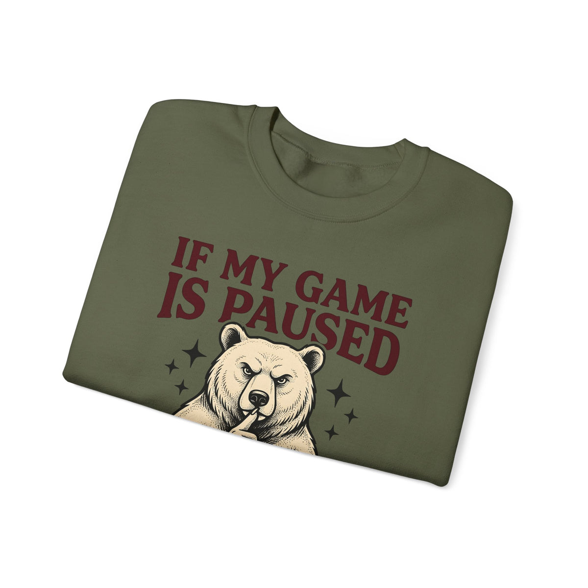 Gamer Bear Gaming Creature Gift Cartoon Teddy Gamer Fan Comic Creature Old School Controller Sweatshirt