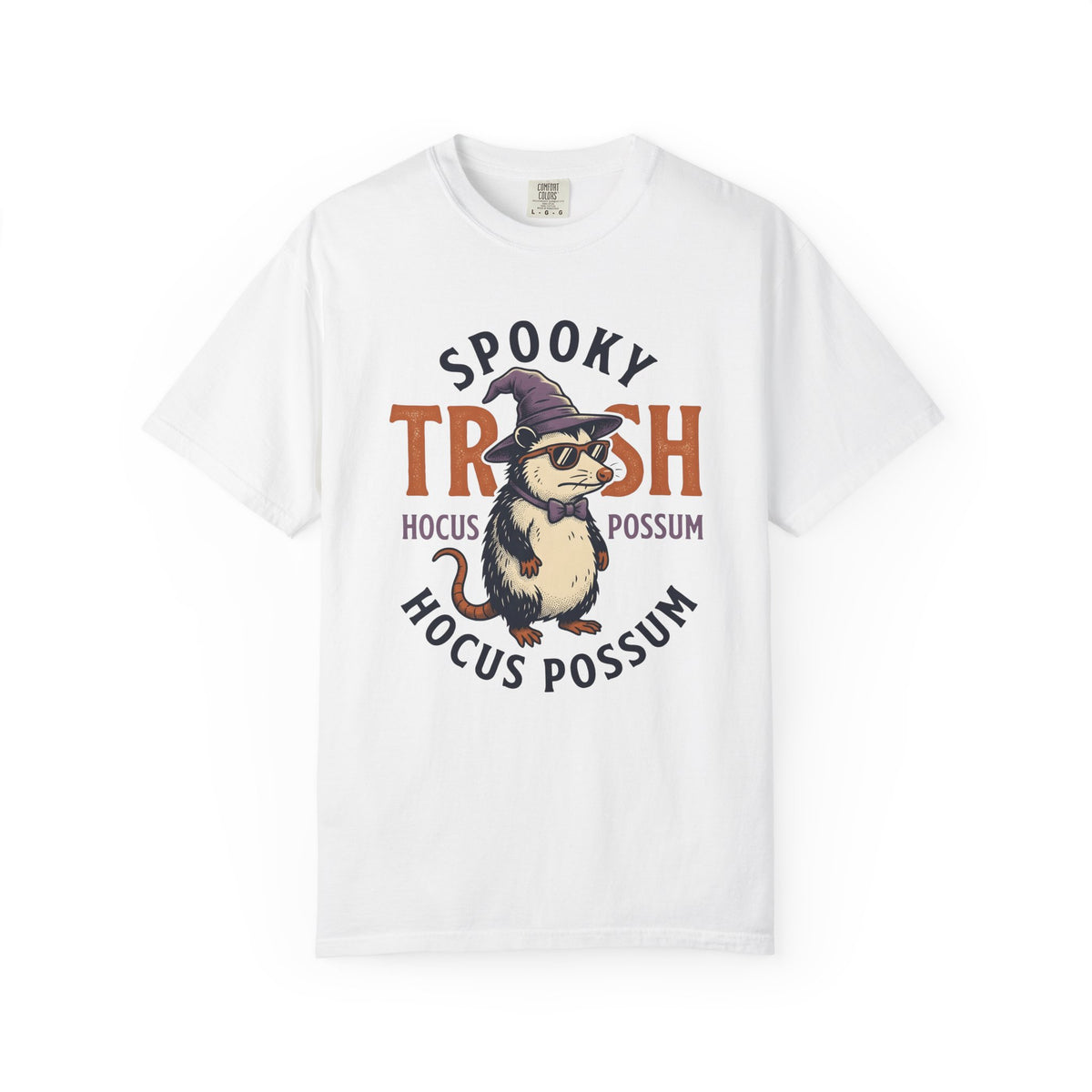 Possum Wizard Halloween Animal Gift Vintage Opossum Spooky Fan Retro Creature Hand Drawn T-Shirt