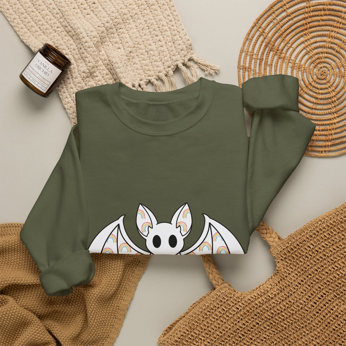 Bat Currency Sweatshirt St Patrick's Day Wildlife Gift Women Adorable Sweatshirt Money Sweatshirt Luck Fan Cute Sweatshirt Animal Graphic Basic Colors Sweatshirt