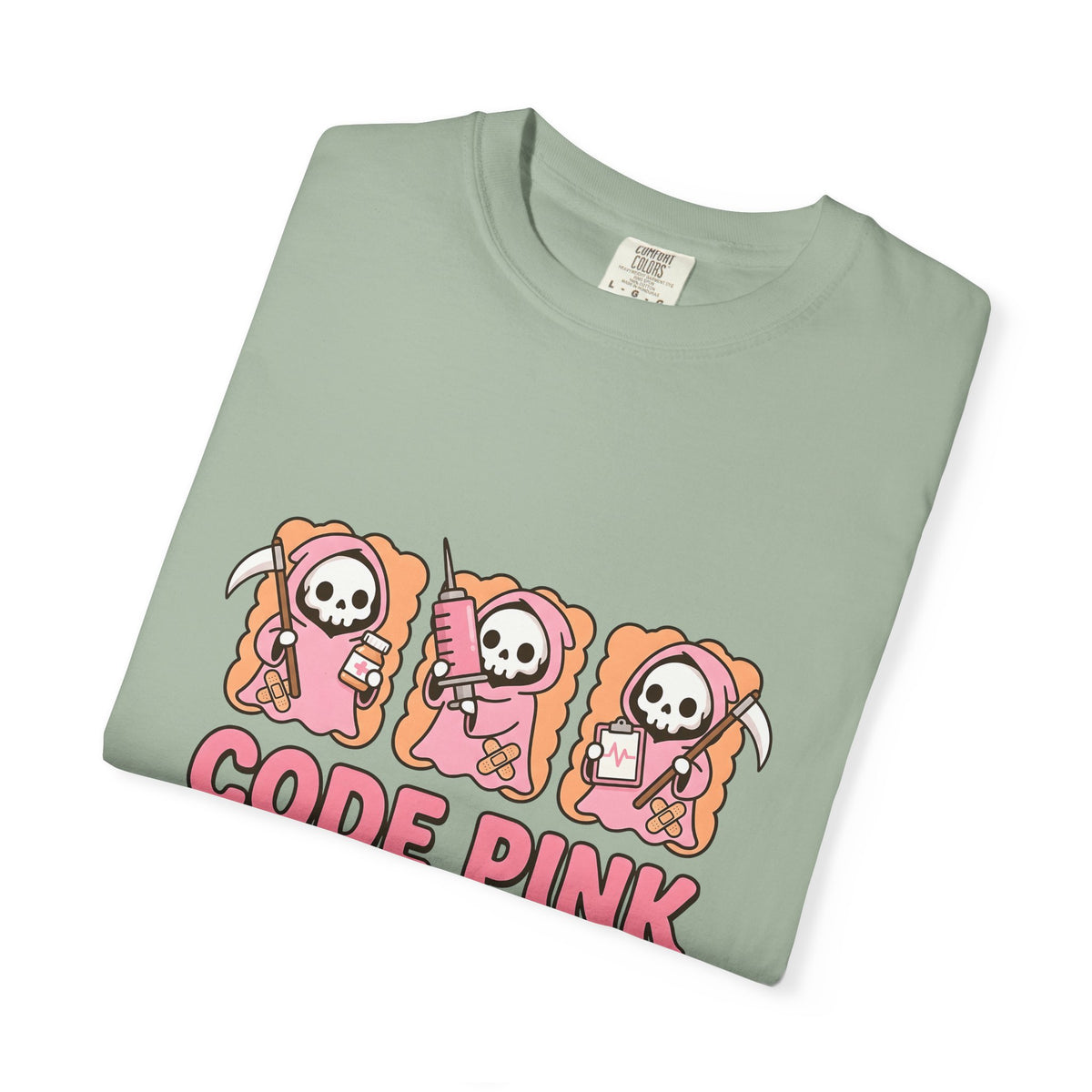 Lovable Reaper Figure T-Shirt Nurses Wellness Gift Women Manga T-Shirt Grim Reaper T-Shirt Nurse Enthusiast Anime T-Shirt Health Graphic Design