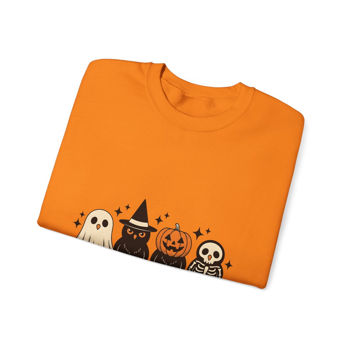 Owl Disguise Halloween Haunted Gift Animated Hoot Owl Horror Fan Cartoony Spooky Classic Moon Sweatshirt