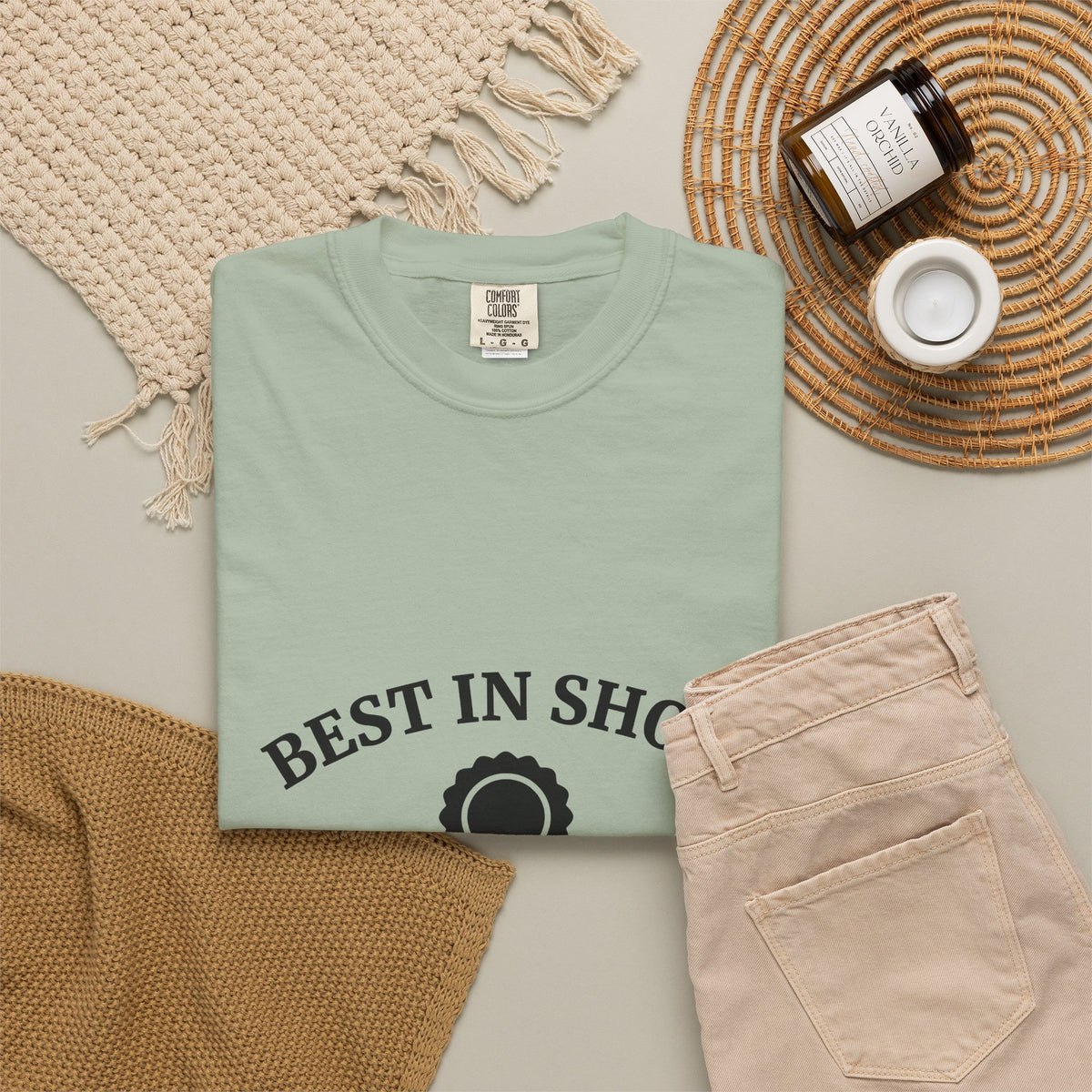 Award Ribbon T-Shirt Dog Competition Gift Women Minimalist T-Shirt Rosette T-Shirt Dog Fan Simple T-Shirt Championship Graphic Retro Badge T-Shirt