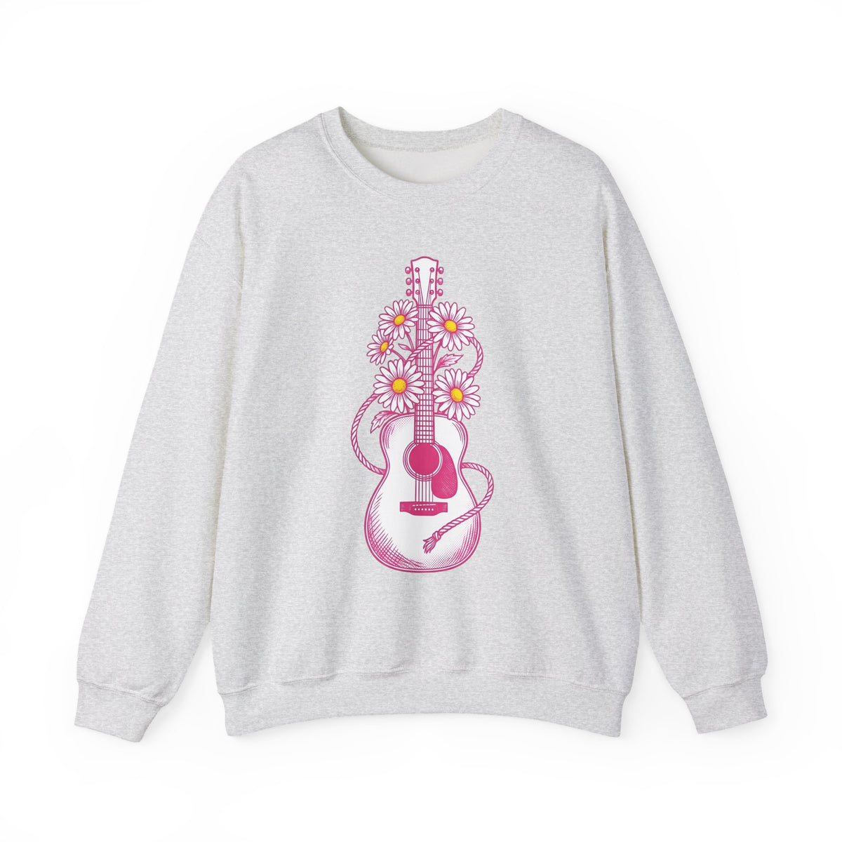 Guitar Bouquet Sweatshirt Cowgirl Cowboy Gift Women Rustic Sweatshirt Flower Arrangement Sweatshirt Rodeo Fan Country Sweatshirt Cowpoke Graphic Retro Twine