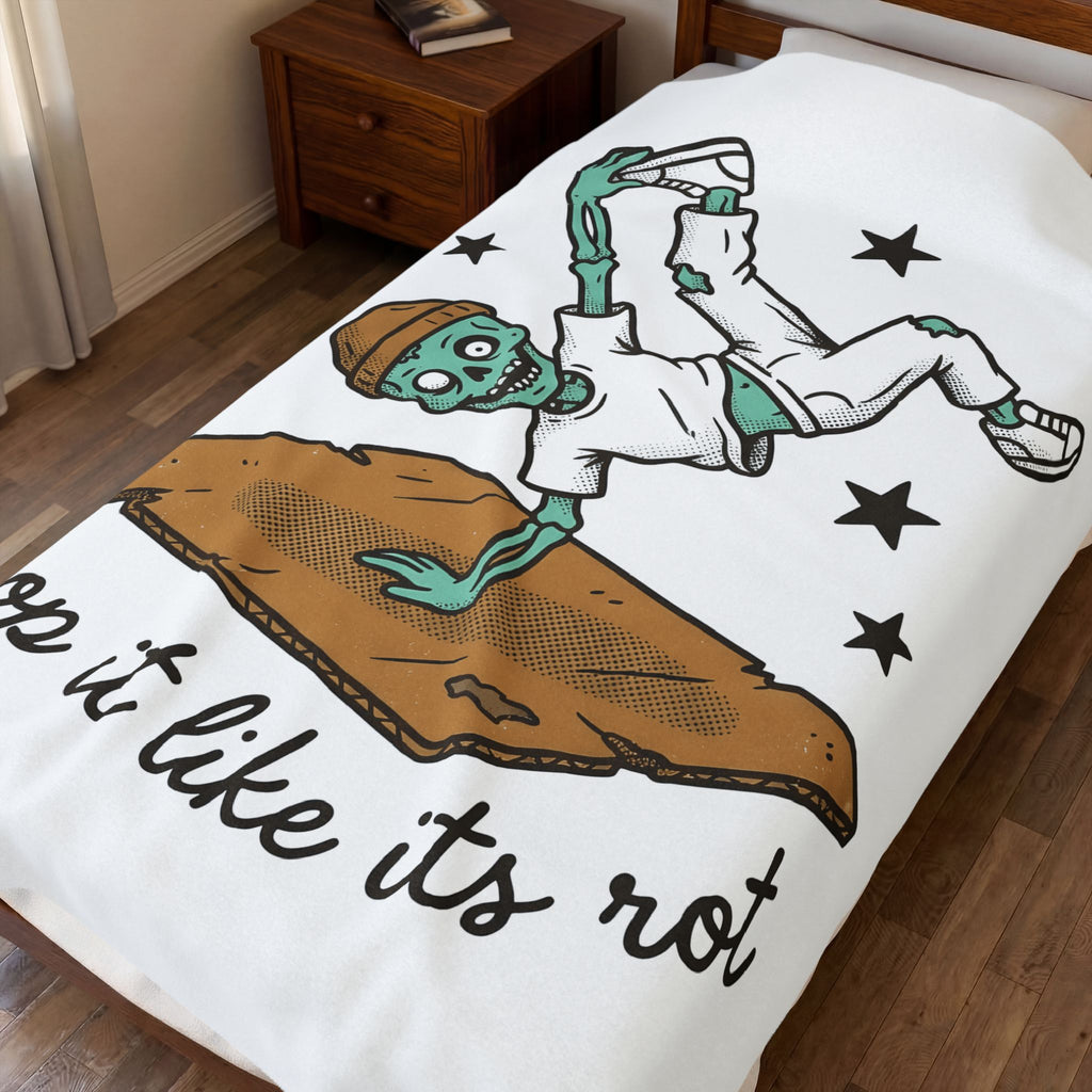 Dancing Skeleton Blanket Halloween Ballet Gift Women Comic Blanket Skeleton Blanket Horror Fan Spooky Blanket Dance Graphic Vintage Sparkles Blanket