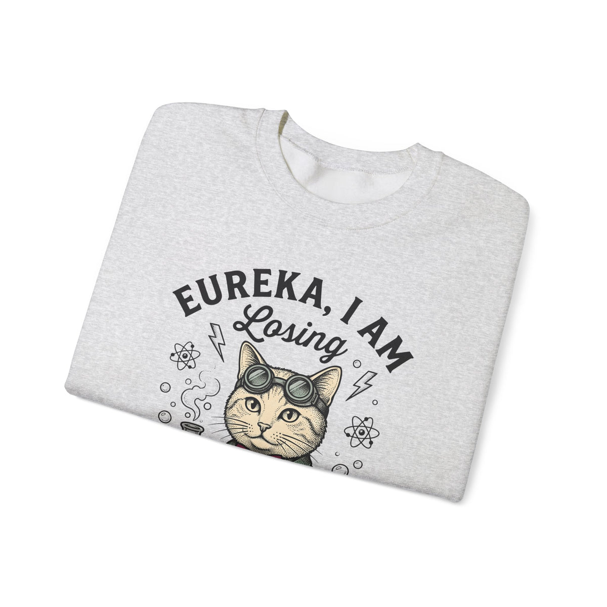 Scientist Cat Sweatshirt Cat Science Gift Women Vintage Sweatshirt Feline Sweatshirt Cat Fan Retro Sweatshirt Scientific Graphic Hand Drawn Beaker Sweatshirt