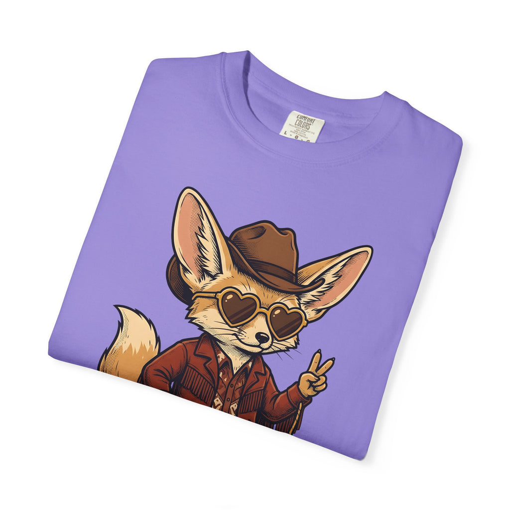 Fennec Fox Cowboy T-Shirt Cowgirl Western Gift Women Vintage T-Shirt Desert Fox T-Shirt Rodeo Fan Retro T-Shirt Western Graphic Hand Drawn
