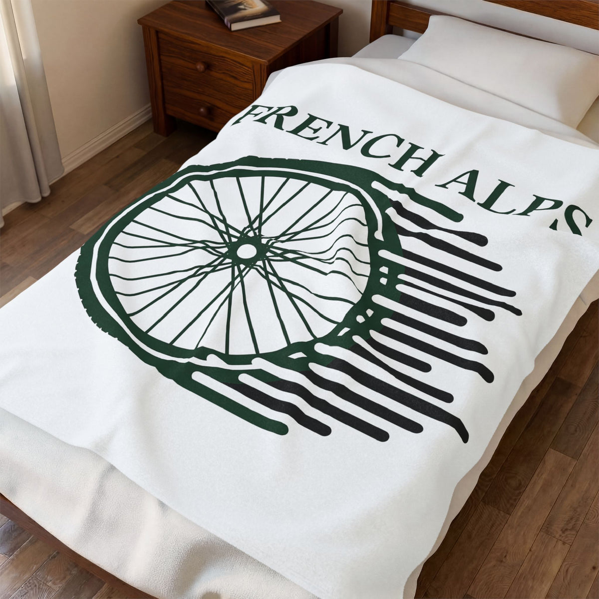 Bike Rim Blanket Cycling Exploration Gift Women Contemporary Blanket Wheel Blanket Cyclist