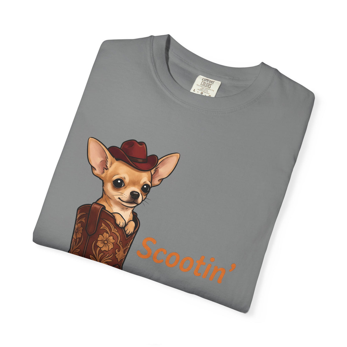 Chihuahua Cowboy T-Shirt Dog Country Gift Women Hand Drawn T-Shirt Puppy T-Shirt Dog Fan Illustrated T-Shirt Country Graphic Rustic Cowboy Boot