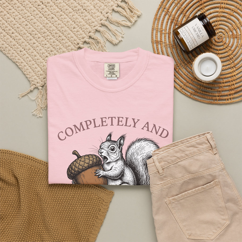 Chipmunk Nut T-Shirt Funny Pet Gift Women Sketch T-Shirt Acorn T-Shirt Humor Fan Squirrel Graphic Retro Comedy T-Shirt