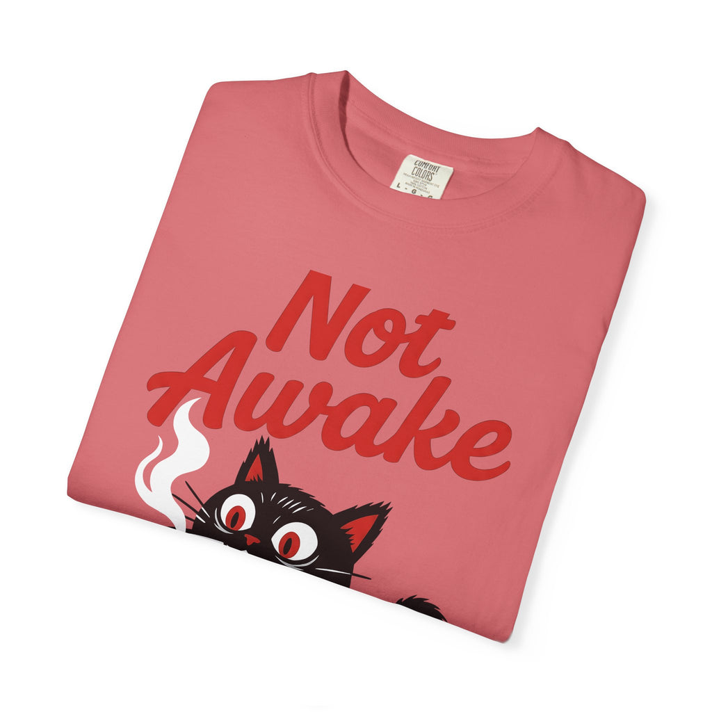 Black Cat Coffee Cat Coffee Gift Cartoon Coffee Cat Fan Comic Caffeine Retro Coffee T-Shirt