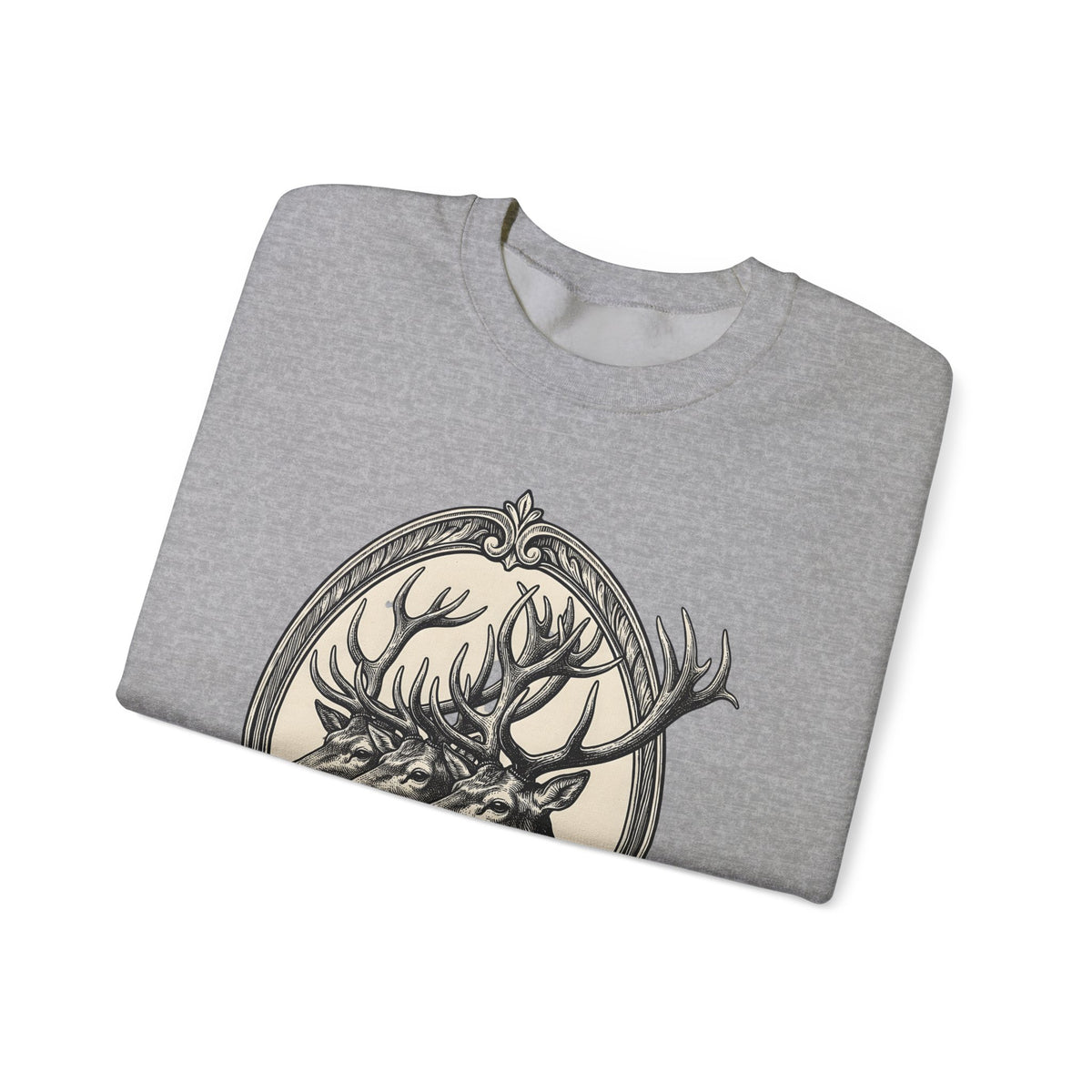 Stag Trio Boho Chic Nature Gift Vintage Deer Bohemian Fan Retro Wilderness Hand Drawn Sweatshirt