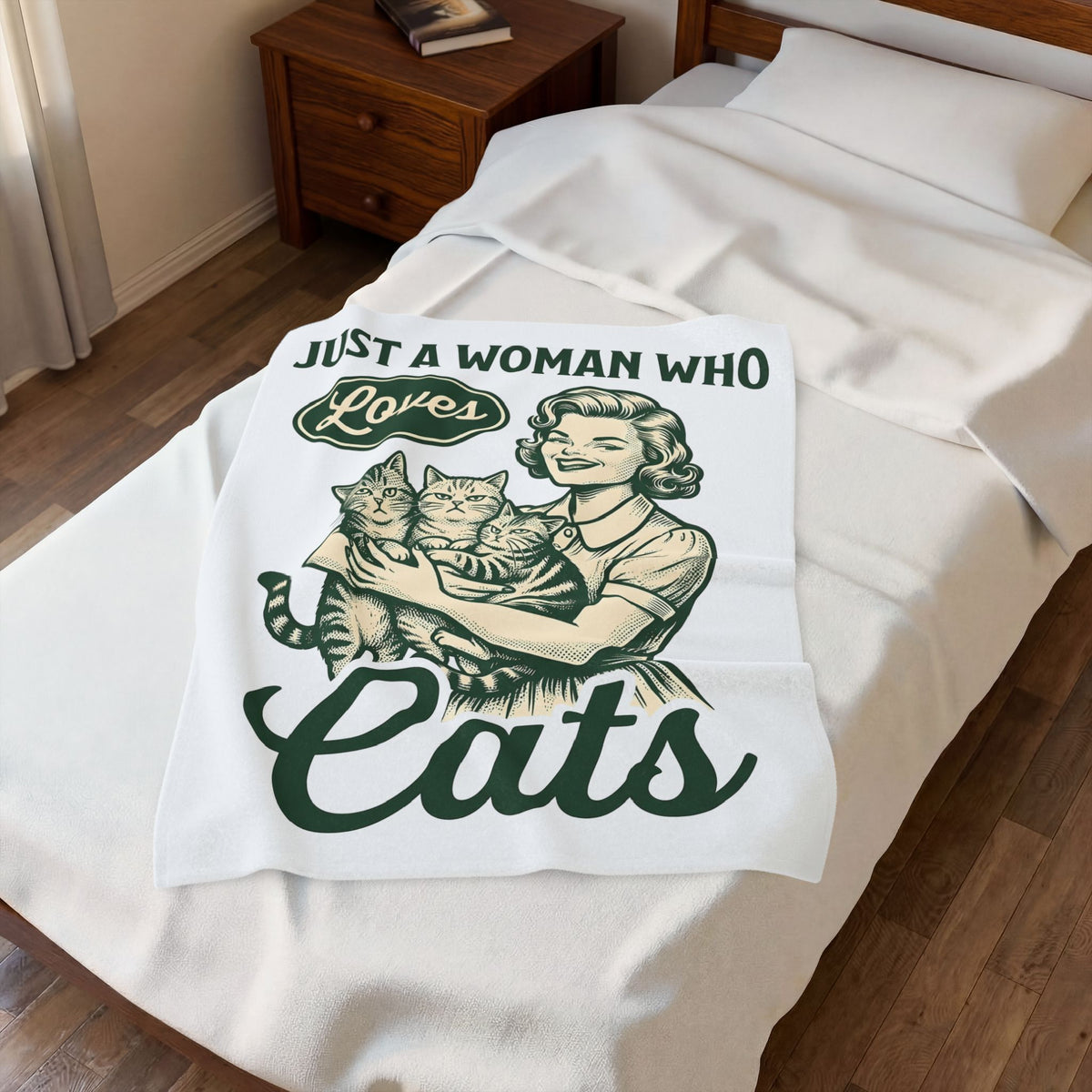 Female Cats Blanket Cat Creatures Gift Women Classic Blanket Kitty Blanket Cat Fan Feline Blanket Beast Graphic Doodle Old-Fashioned Woman Blanket