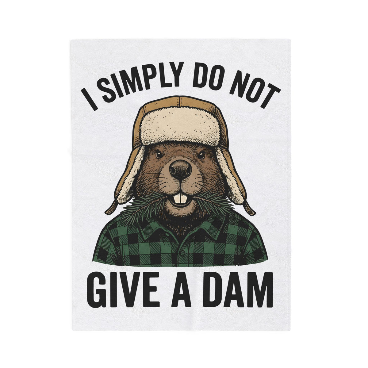 Beaver Woodsman Blanket Funny Wildlife Gift Women Comic Blanket Beaver Blanket Humor Fan Cartoon Blanket Animal Graphic Retro Checkered Blanket