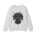 Dachshund Dog Sweatshirt Dog Holiday Gift Women Realistic Sweatshirt Wiener Dog Sweatshirt Dog Fan Photorealistic Sweatshirt Christmas Graphic Hand Drawn