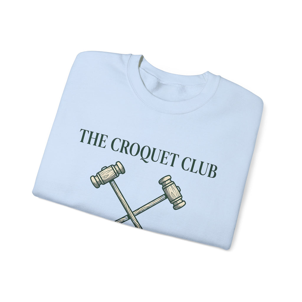 Croquet Mallets Sweatshirt Croquet Club Gift Women Vintage Sweatshirt Mallet Sweatshirt Croquet Fan Vintage Sweatshirt Team Graphic Hand Drawn Club Emblem
