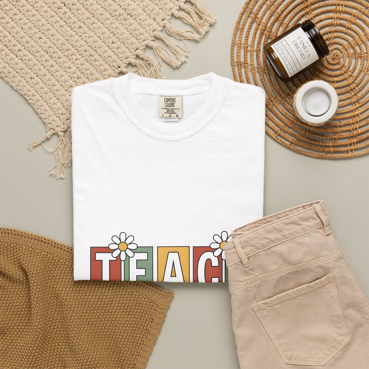 Flower Alphabet Art T-Shirt Teachers Education Gift Women Tribal T-Shirt Alphabet T-Shirt Educator Enthusiast Ethnic T-Shirt Learning Graphic