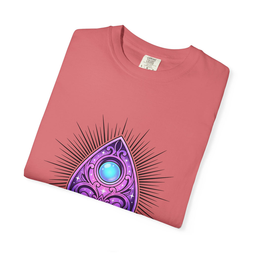 Magic Planchette T-Shirt Boho Chic Zodiac Gift Women Mystical T-Shirt Ouija Board T-Shirt Bohemian Fan Spiritual T-Shirt Astrology Graphic Trippy