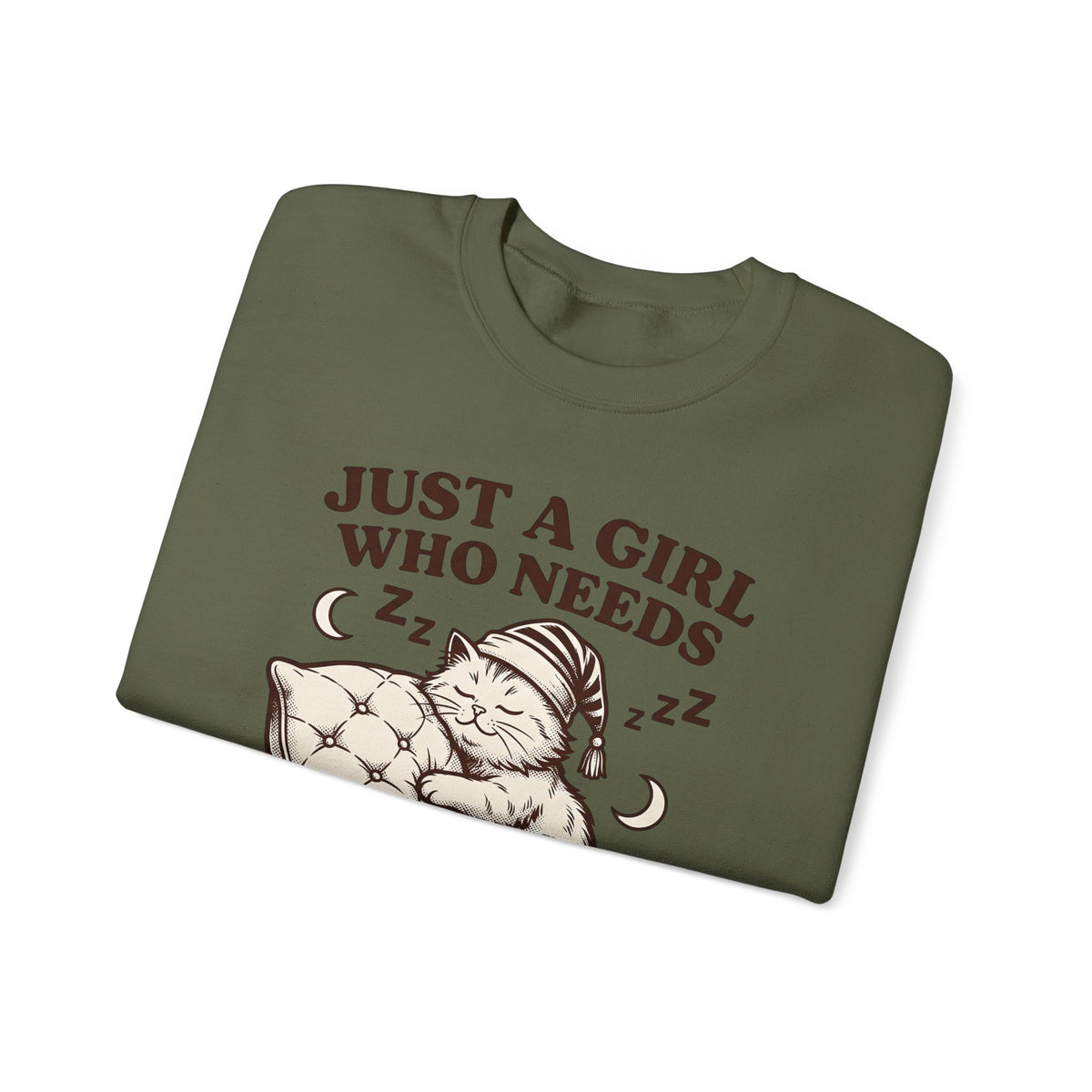 Sleeping Cat Sweatshirt Cat Nap Gift Women Vintage Sweatshirt Kitten Sweatshirt Cat Fan Retro Sweatshirt Slumber Graphic Hand Drawn Sweatshirt Sweatshirt