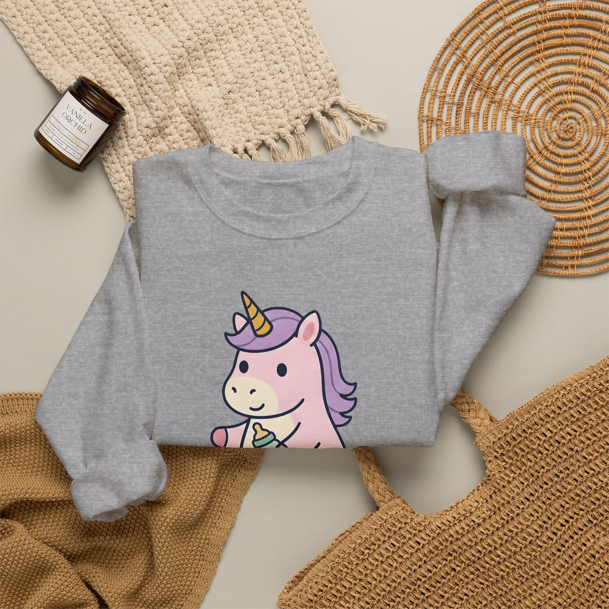 Baby Unicorn Sweatshirt NICU Nurse Clinic Gift Women Adorable Sweatshirt Unicorn Sweatshirt Nurse Practitioner Enthusiast Cute Sweatshirt Medical Graphic