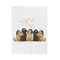 Labrador Pups Blanket Dog Stargazing Gift Women Adorable Cartoon Blanket Puppy Blanket Dog Fan Cute Blanket Astronomy Graphic Clean Binoculars