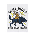 Cowgirl Wolf Blanket Cowgirl Ranch Gift Women Old School Blanket Wolf Blanket Cowgirl Fan Retro Blanket Farm Graphic Line Art Electric Bolts Blanket