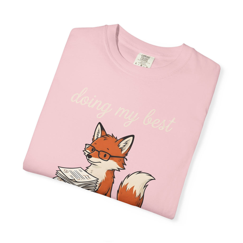 Fox Glasses T-Shirt Teacher Animal Gift Women Cute T-Shirt Spectacles T-Shirt Educator Enthusiast Adorable T-Shirt Wildlife Graphic Hand Drawn