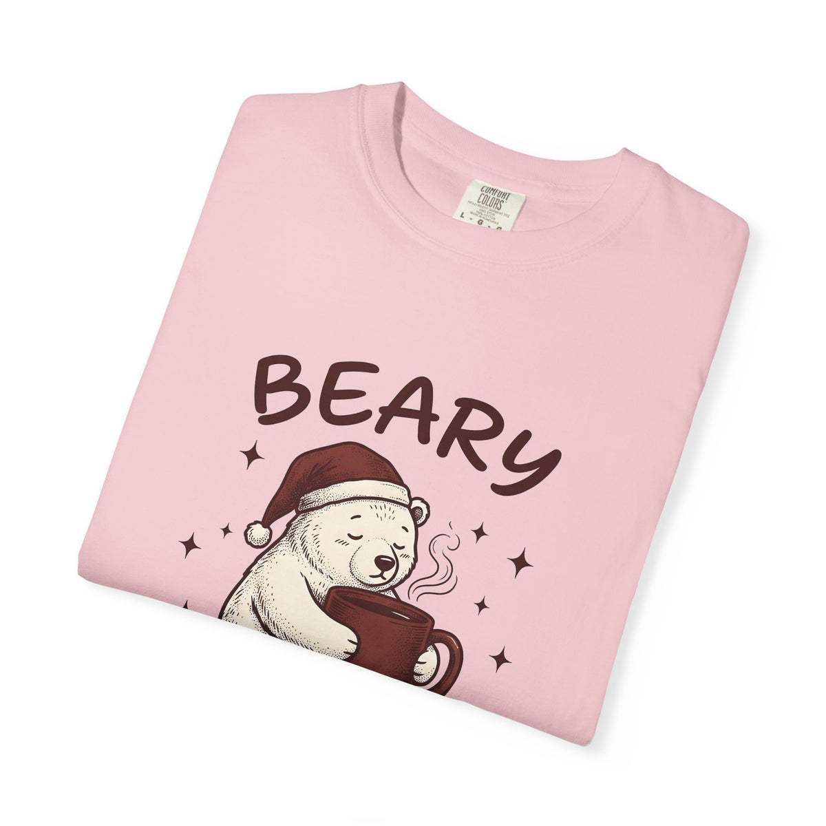 Bear T-Shirt T-Shirt Christmas Animal Gift Women Cute T-Shirt T-Shirt T-Shirt Xmas Fan Coffee T-Shirt T-Shirt Wildlife Graphic Hand Drawn Santa Hat T-Shirt