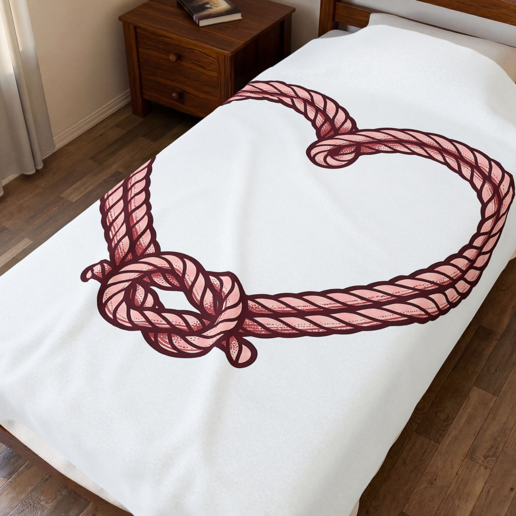 String Heart Blanket St. Valentine's Day Partners Gift Women Cartoon Blanket Heart Blanket Valentine Fan Comic Blanket Couples Graphic Classic Loop