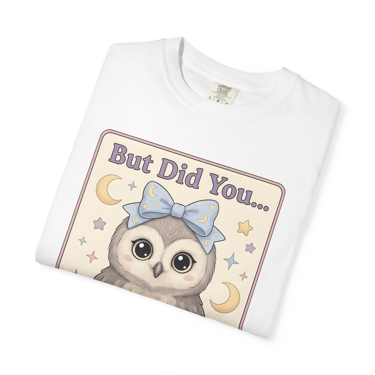 Owl Bow T-Shirt Teachers School Gift Women Kawaii T-Shirt Owl T-Shirt Educator Enthusiast Cute T-Shirt Classroom Graphic Pastel Laptop T-Shirt