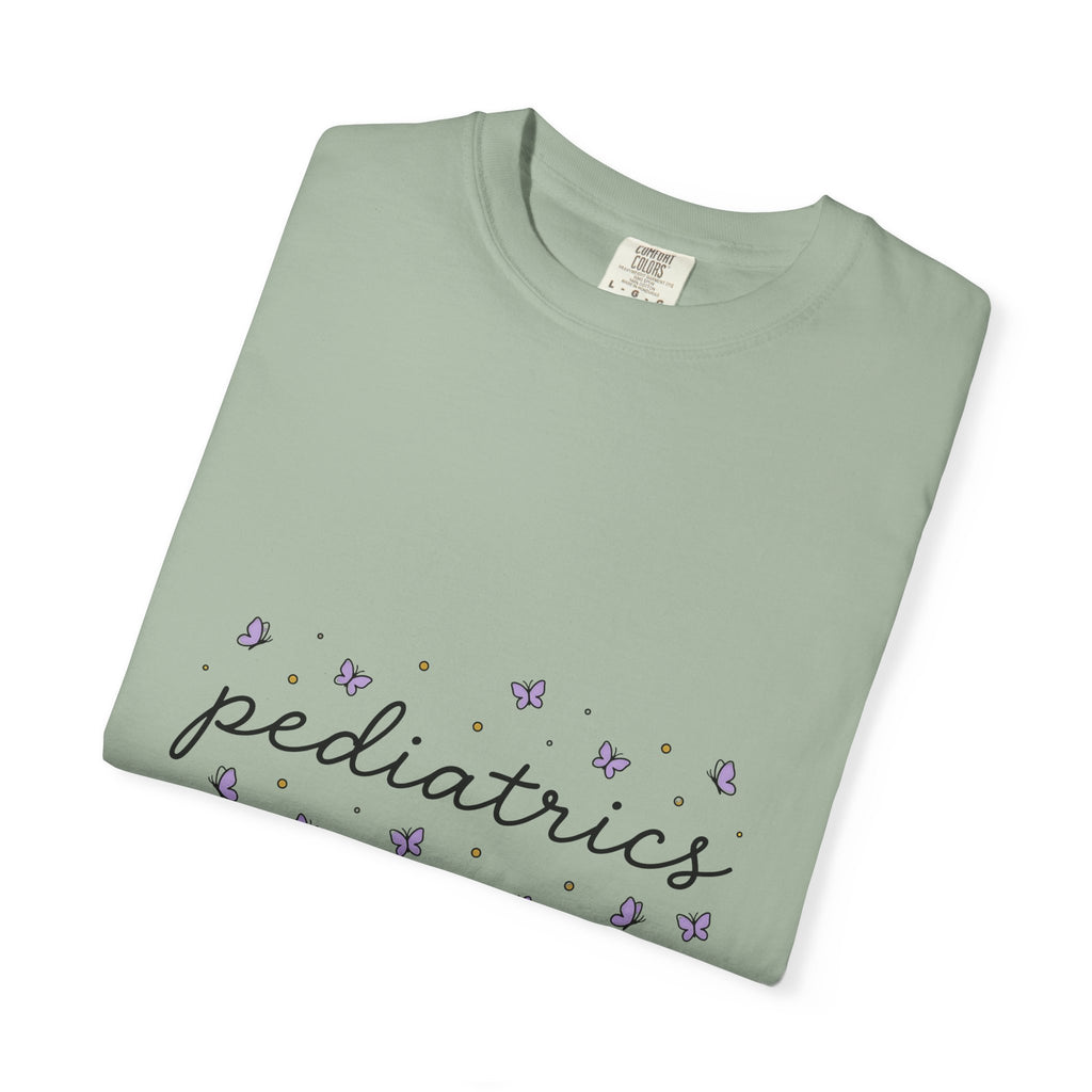 Butterfly Print T-Shirt Pediatrics Clinic Gift Women Hand Drawn T-Shirt Butterfly T-Shirt Pediatrician Enthusiast Illustrated Design Hospital