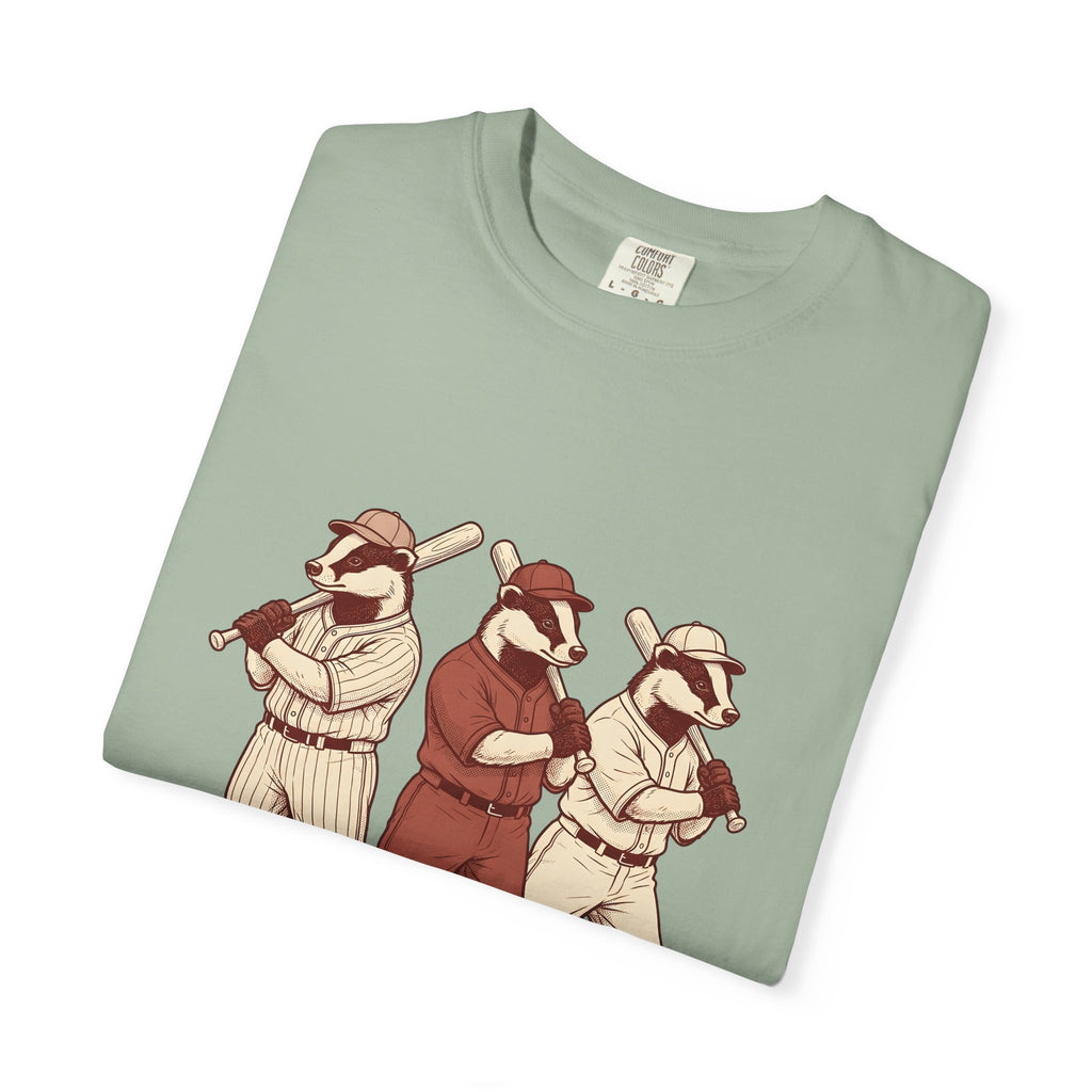 Badger Baseball Team T-Shirt Sports Fauna Gift Women Throwback T-Shirt Baseball T-Shirt Athlete Fan Baseball Retro T-Shirt Wildlife Graphic Line
