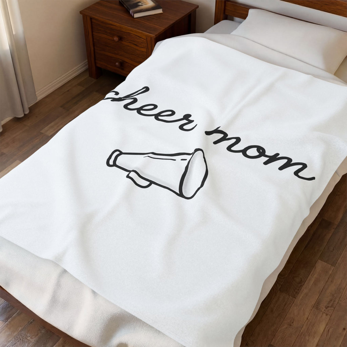 Loudspeaker Blanket Moms Spirit Squad Gift Women Basic Blanket Speaker Blanket Mother Enthusiast Loudspeaker Blanket Squad Graphic Sleek Cursive