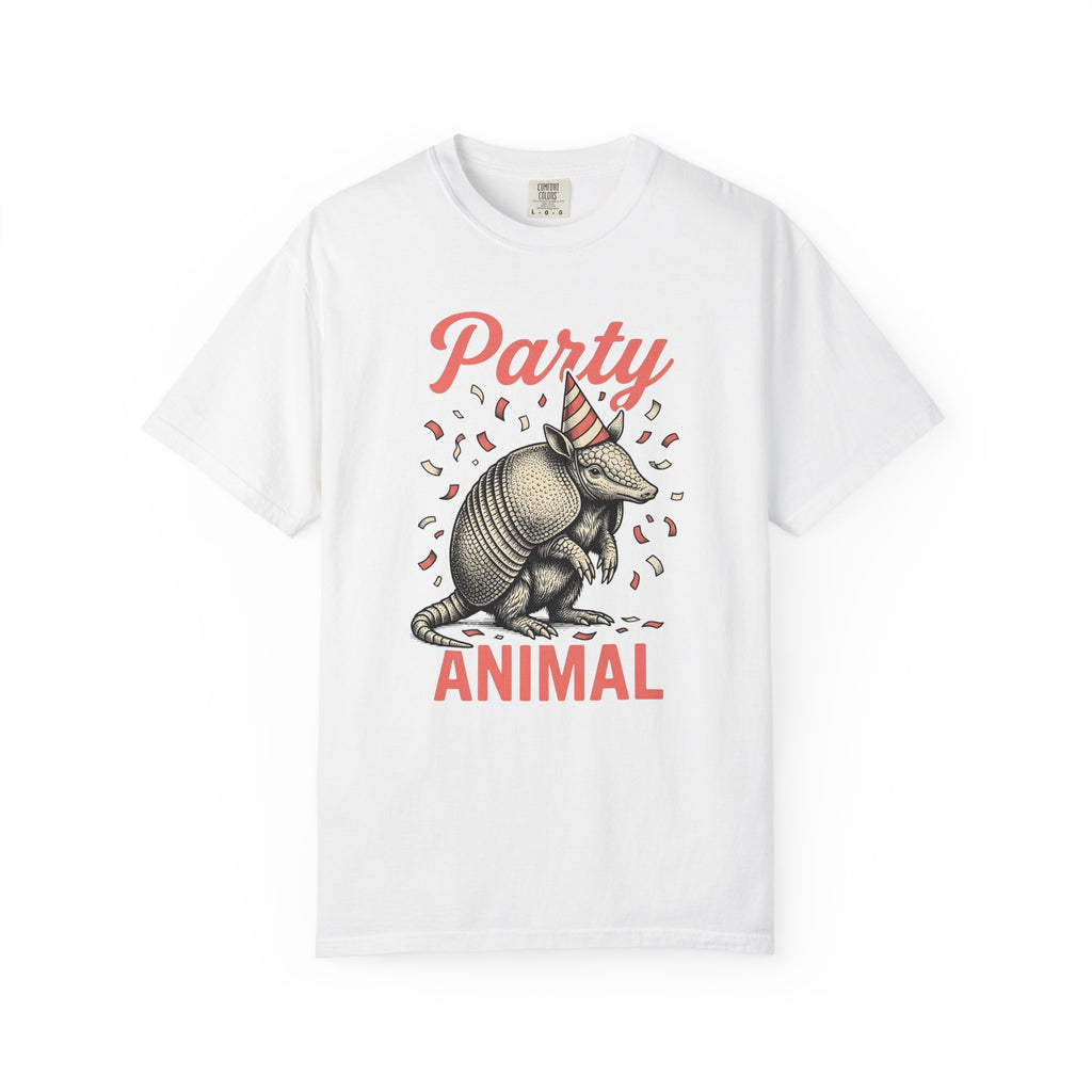 Armadillo Birthday Hat T-Shirt Cowgirl Celebration Gift Women Sketch T-Shirt Dillo T-Shirt Cowgirl Fan Drawing Graphic Retro Glitter T-Shirt