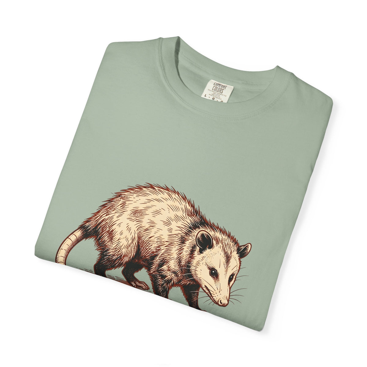 Opossum Illustration T-Shirt Funny Pet Gift Women Retro T-Shirt Possum T-Shirt Comedy Fan Vintage T-Shirt Animal Graphic Sketch Wildlife Comedy