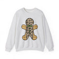 Spotted Gingerbread Animal Xmas Gift Shimmer Gingerbread Man Leopard Fan Glitter Holiday Sweatshirt
