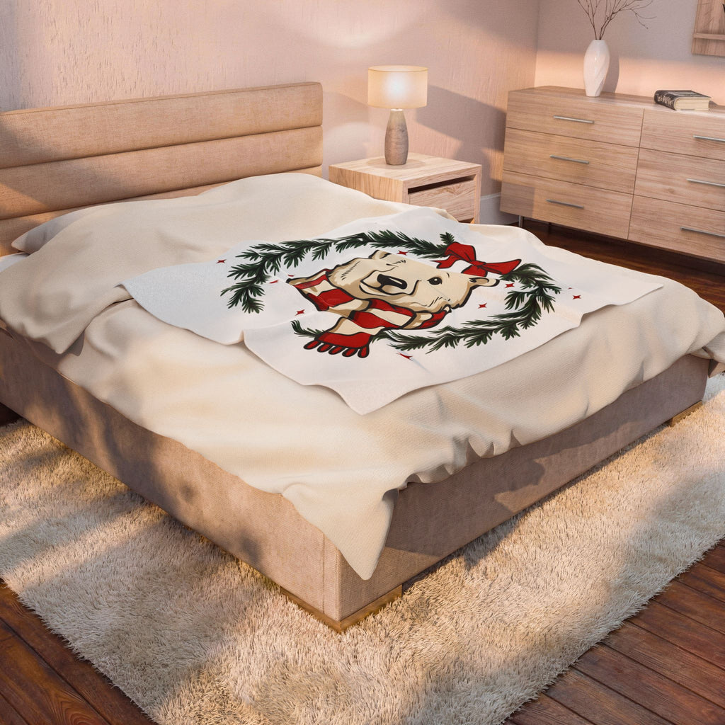 Arctic Bear Blanket Christmas Wildlife Gift Women Comic Blanket Polar Bear Blanket Xmas Fan Cartoon Blanket Animal Graphic Sketch Garland Blanket