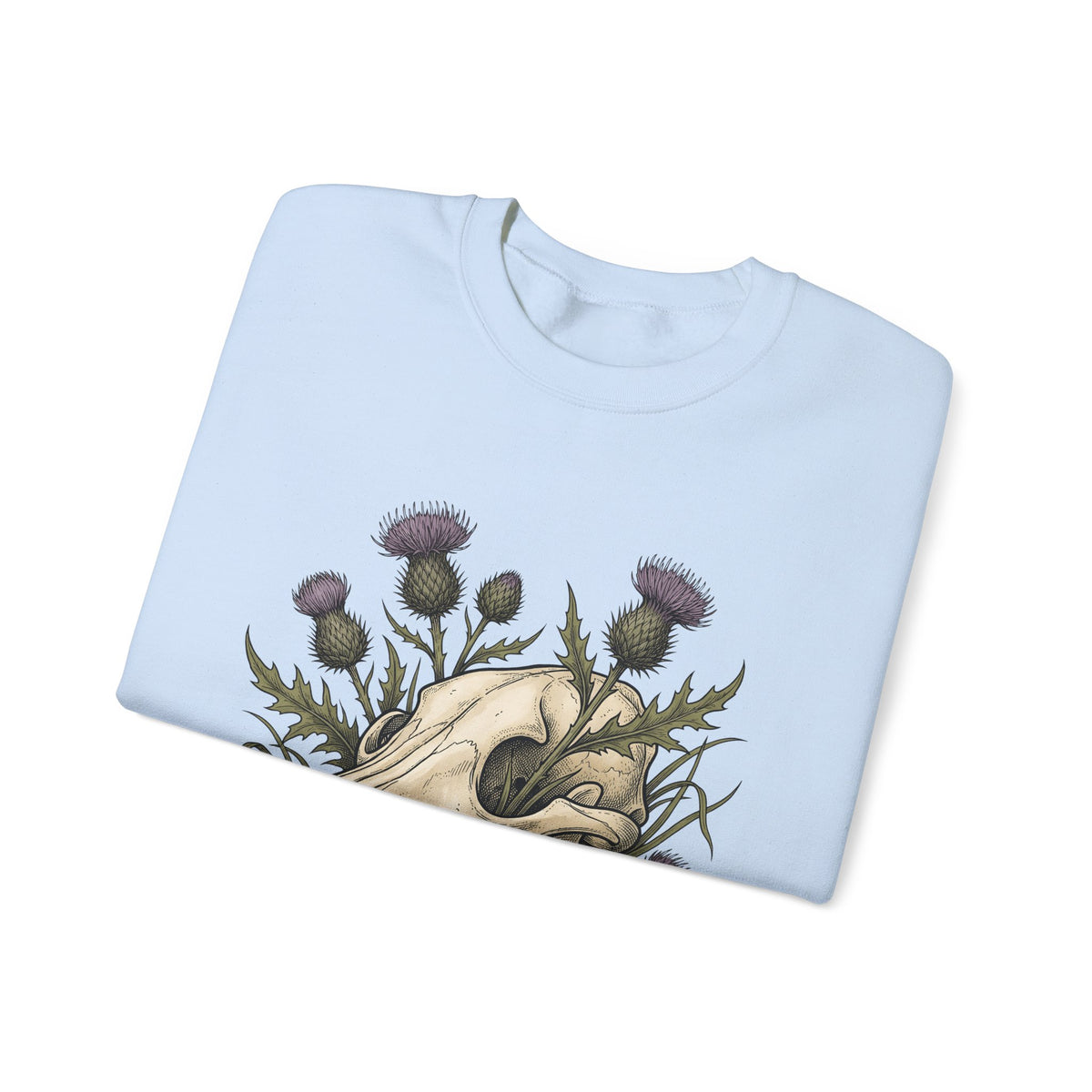 Animal Skull Sweatshirt Animals & Flowers Spooky Gift Women Sketch Sweatshirt Cranium Sweatshirt Wildlife Fan Illustration Graphic Sweatshirt Hand Drawn