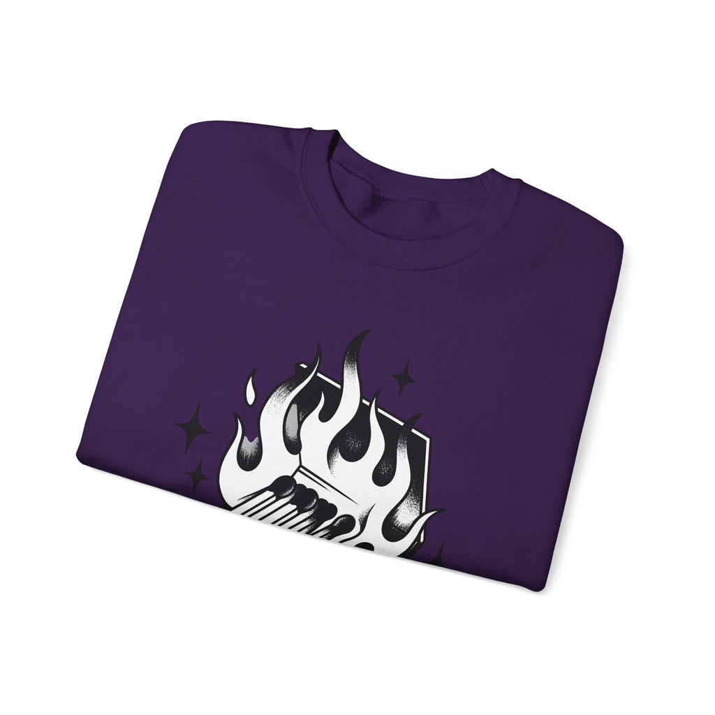 Lit Matchbox Sweatshirt Retro Amulet Gift Women Traditional Sweatshirt Matchbox Sweatshirt Retro Fan Matchstick Sweatshirt Charm Graphic Antique Twinkles