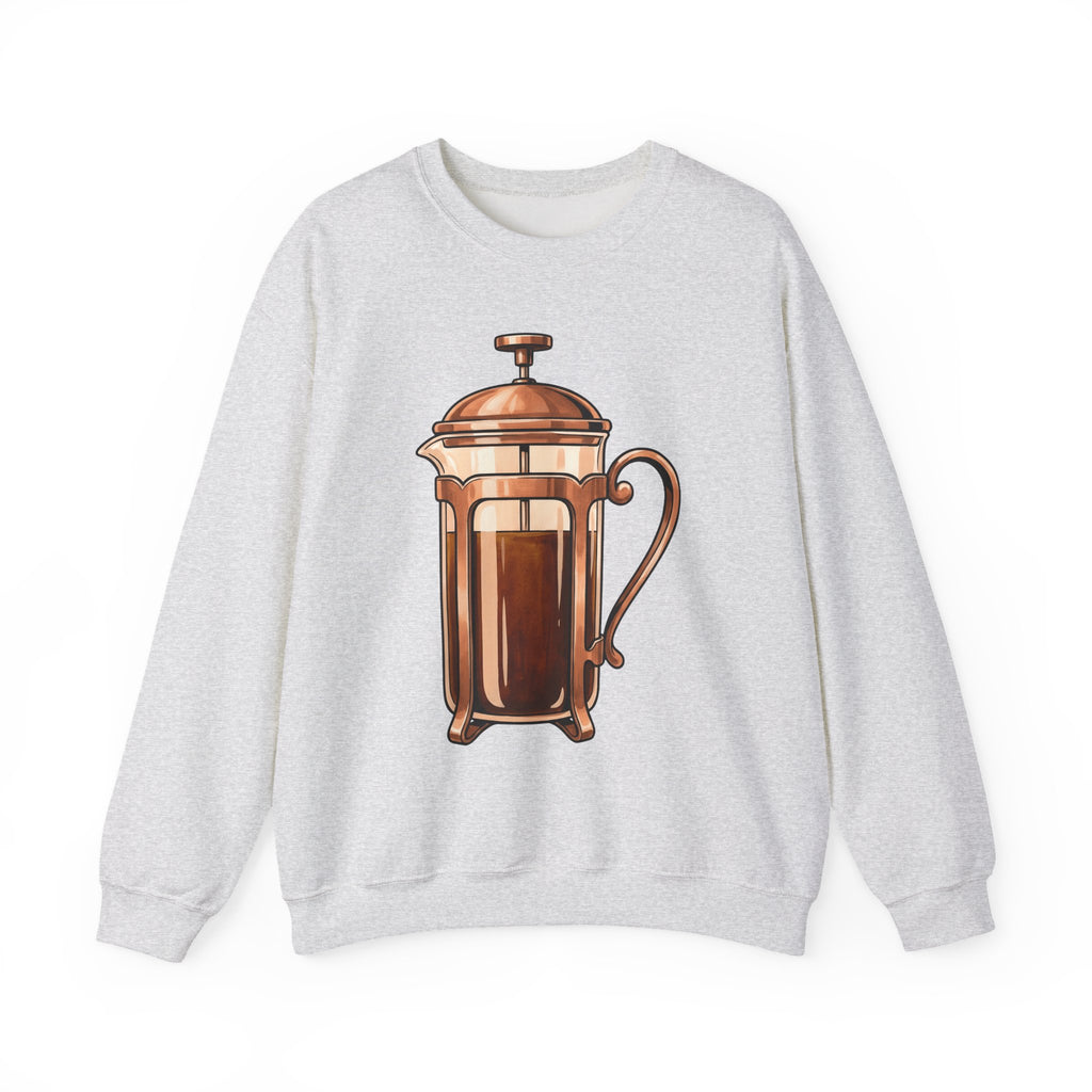 French Press Sweatshirt Coffee Bakeware Gift Women Line Art Sweatshirt Cafetiere Sweatshirt Coffee Fan Baking Graphic Sweatshirt Watercolor Coffee Sweatshirt