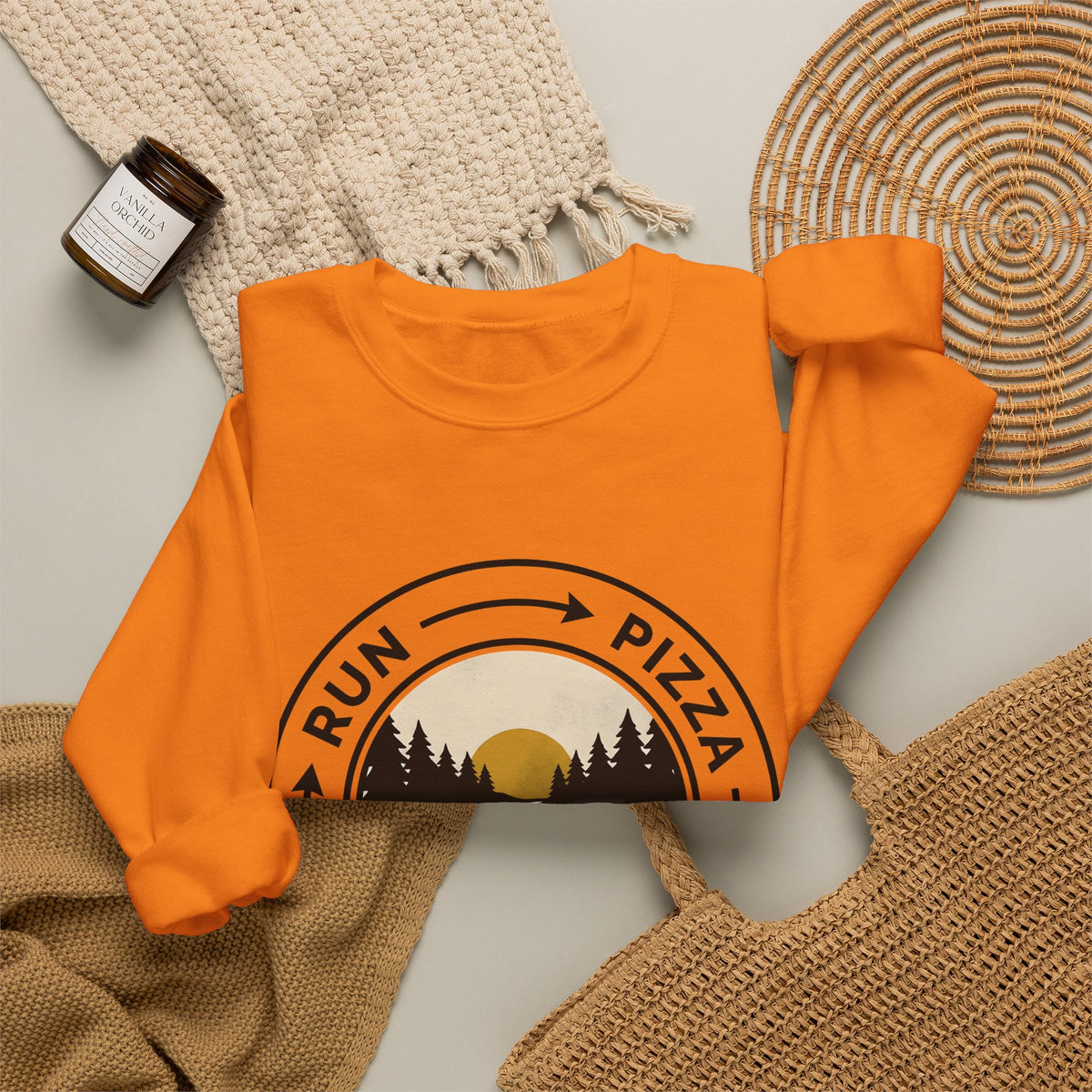 Hiking Trail Sports Jogging Gift Sketch Trail Athlete Enthusiast Drawing Runner Cartoon Sweatshirt