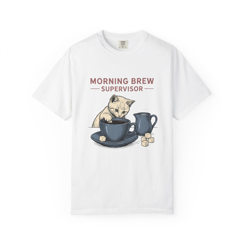 Cat Coffee Cup Cat Coffee Gift Hand Drawn Coffee Mug Cat Fan Illustrated Caffeinated T-Shirt