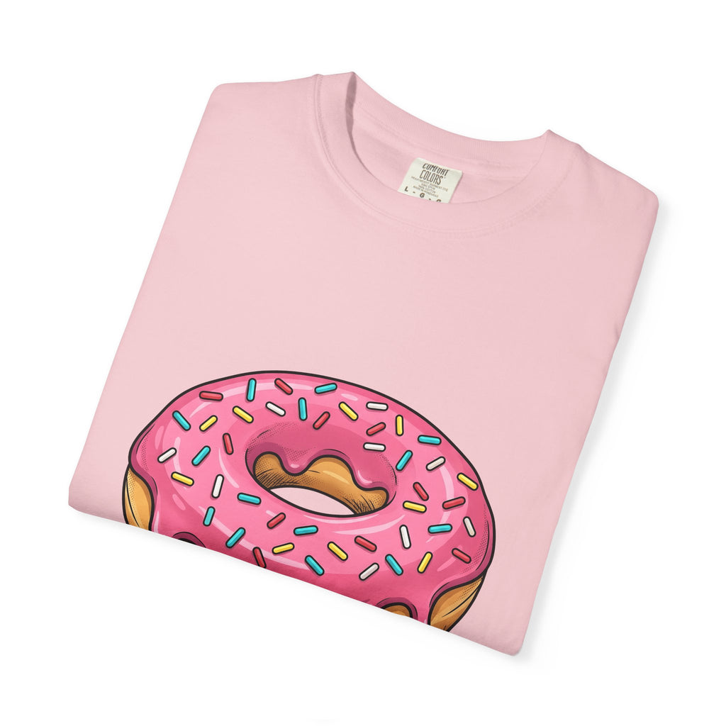 Donut Image T-Shirt Desserts Cuisine Gift Women Comic T-Shirt Doughnut T-Shirt Pastry Fan Cartoon T-Shirt Food Graphic Modern Nonpareils T-Shirt