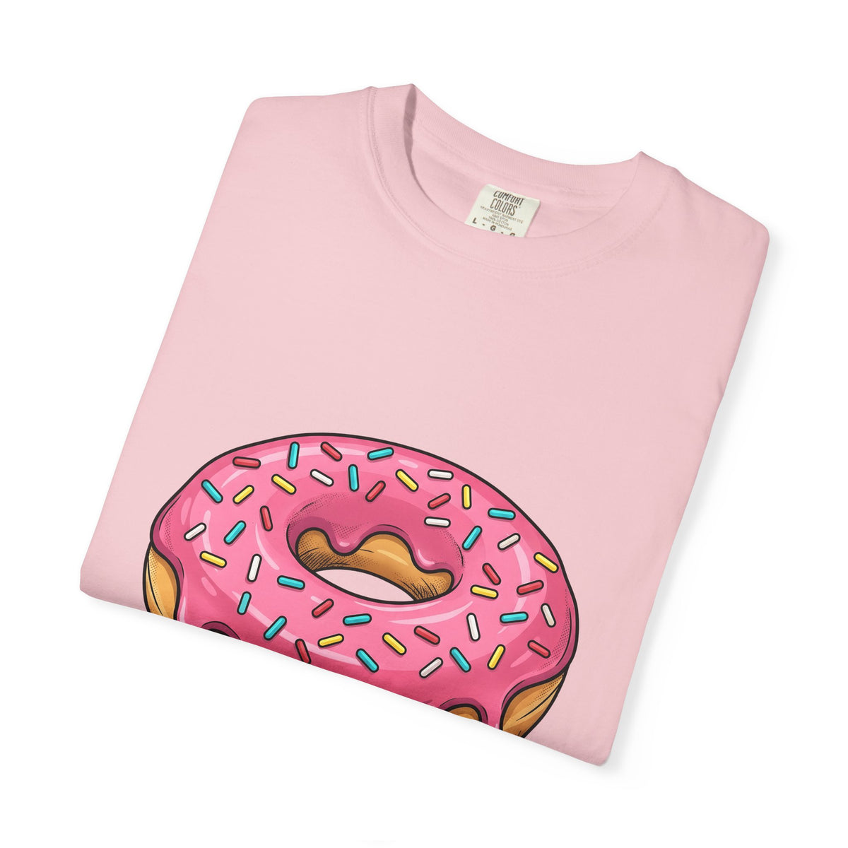 Donut Image T-Shirt Desserts Cuisine Gift Women Comic T-Shirt Doughnut T-Shirt Pastry Fan Cartoon T-Shirt Food Graphic Modern Nonpareils T-Shirt