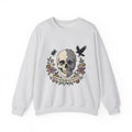 Bone Flower Halloween Occult Gift Neo Traditional Skeleton Horror Fan Tattoo Mystic Hand Drawn Sweatshirt