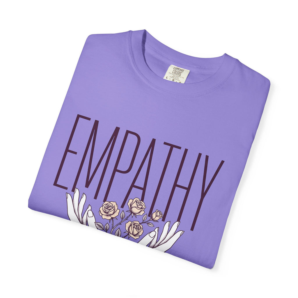 Hands Blossoms T-Shirt Nurses Healing Gift Women Natural T-Shirt Floral T-Shirt Nurse Enthusiast Organic T-Shirt Recovery Graphic Airy Rose Stem